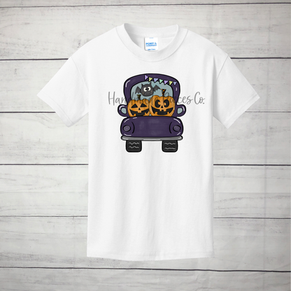 Jack O Lantern Truck Graphic Shirt