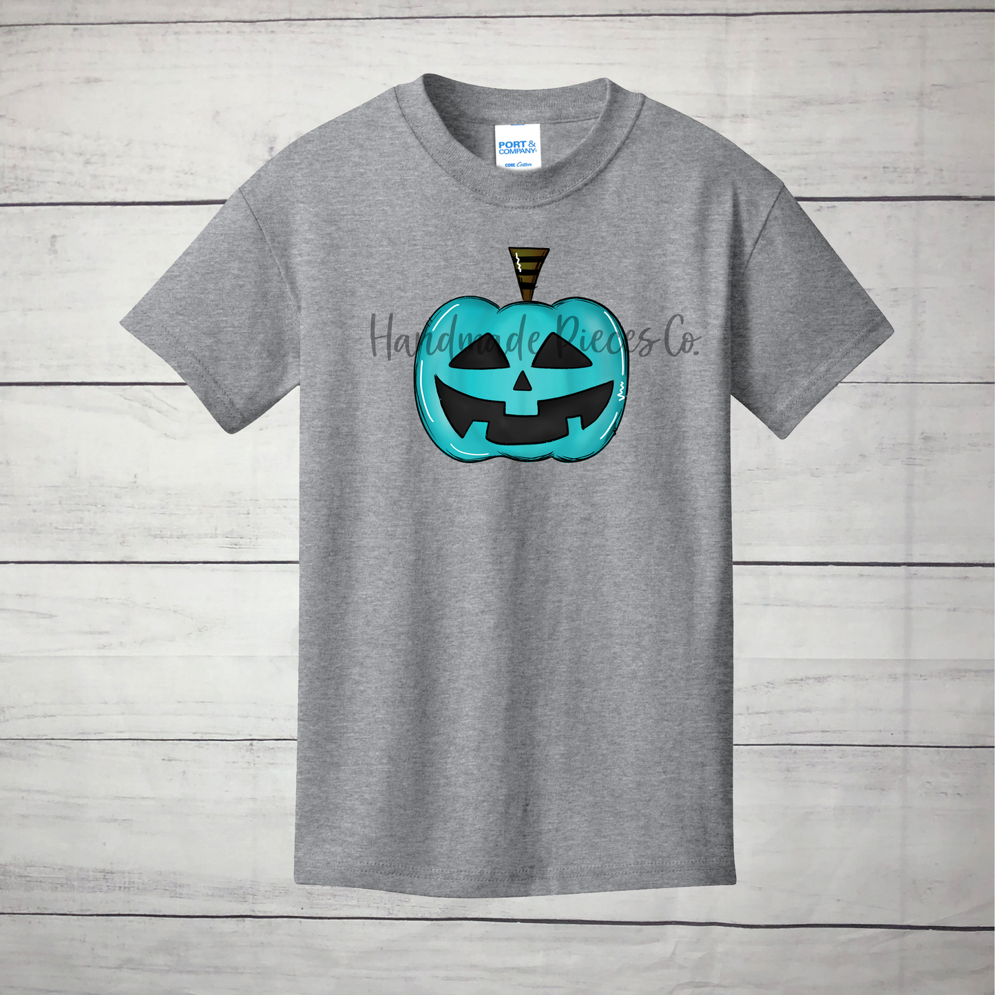 Jack O Lantern, Turquoise Graphic Shirt