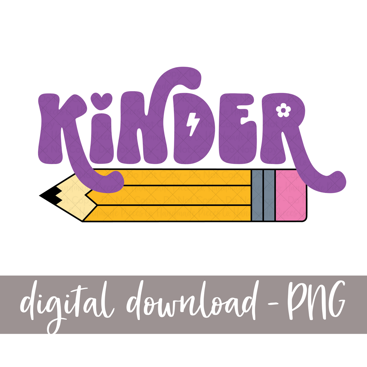 Kinder, Pencil - (Retro Font)