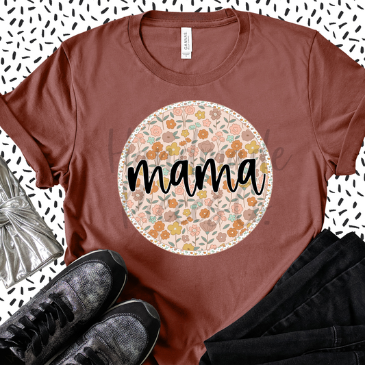 Mama PNG, Circle Bohemian Spring - Digital Download