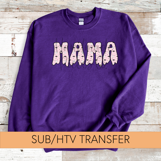 Mama, Ghosts and Bats - Sublimation or HTV Transfer