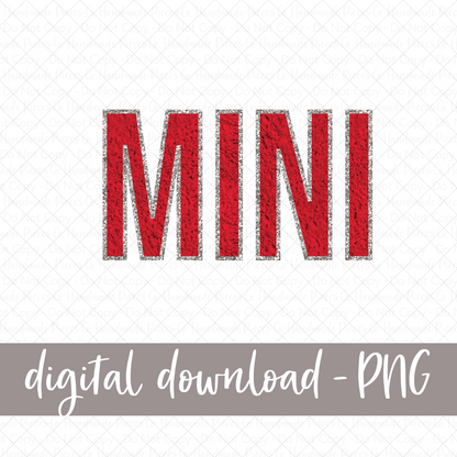 Mini, Chenille - Red - Digital Download