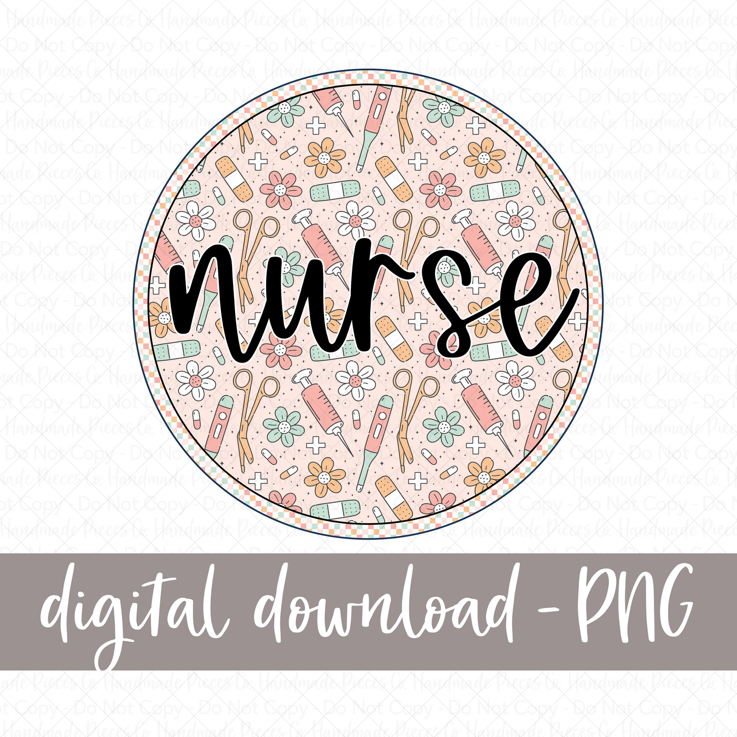 Nurse PNG, Circle Medical - Digital Download