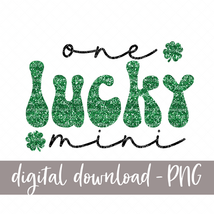 One Lucky Mini, Green Glitter - Digital Download