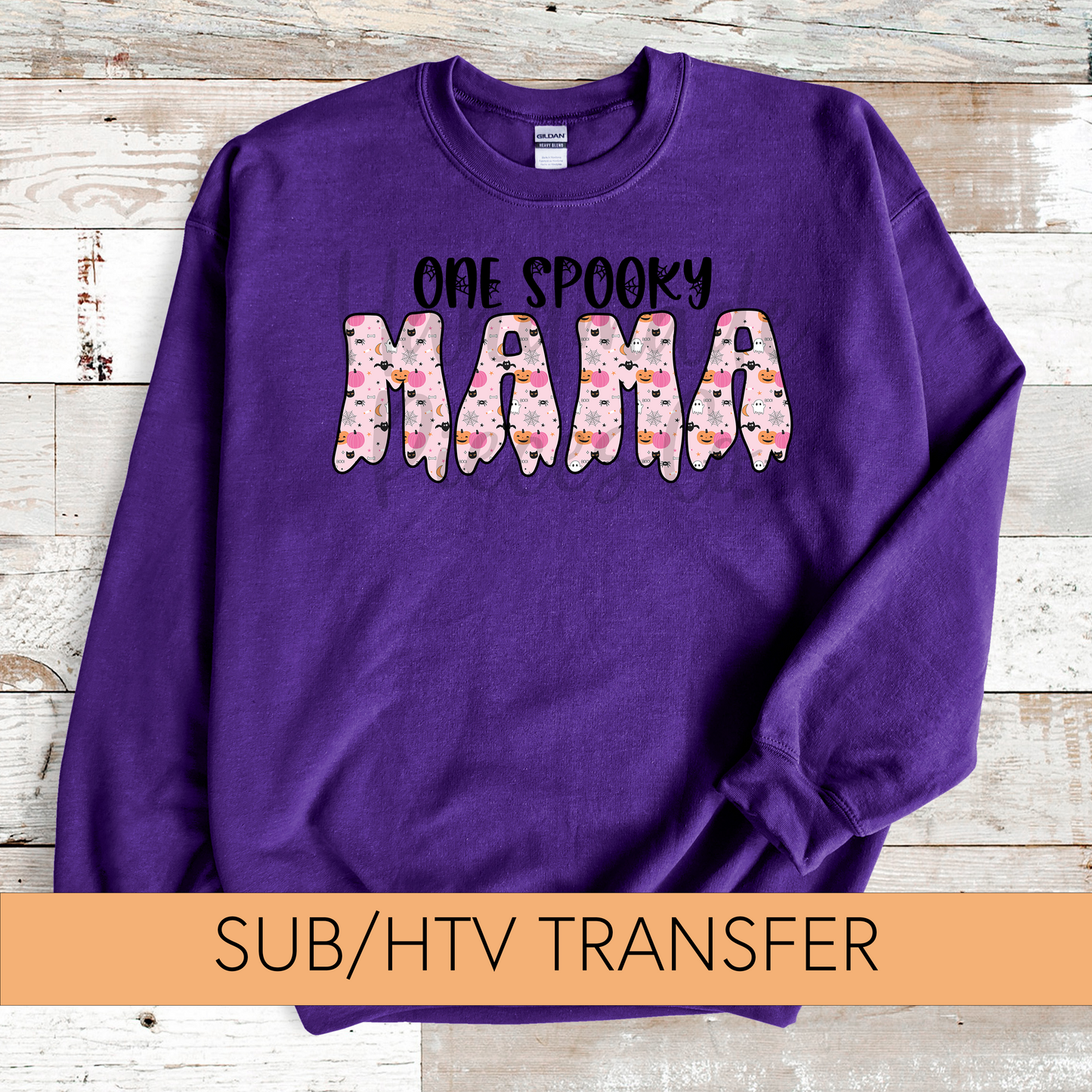 One Spooky Mama, Halloween Pumpkins - Sublimation or HTV Transfer