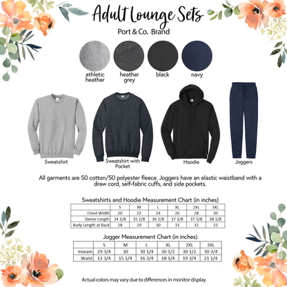 Embroidered Monogram Set, Sweatshirt and Joggers - Adult