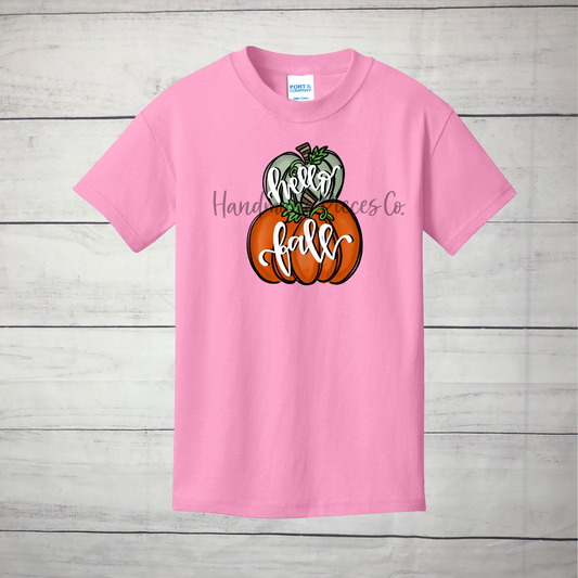 Pumpkin Stack, Hello Fall Graphic Shirt