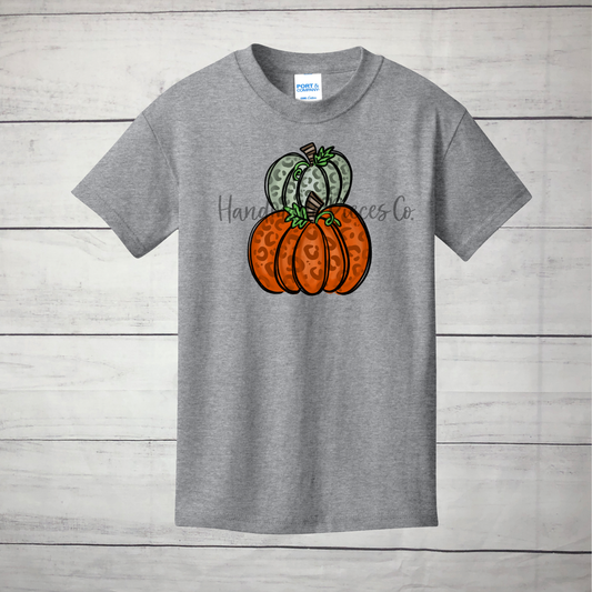 Pumpkin Stack, Leopard Pumpkins Graphic Shirt