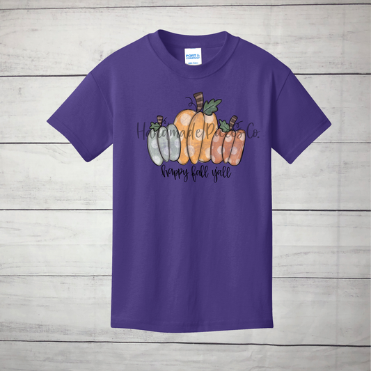 Pumpkin Trio, Happy Fall Y'all Graphic Shirt