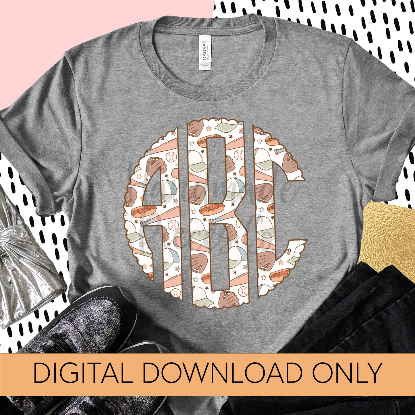 Baseball Monogram, Baseball Collage - Multiple Styles - Digital Download