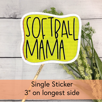 Softball Mama - Vinyl Sticker