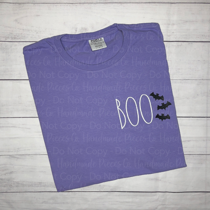 Boo with Bats Embroidered Garment - Adult