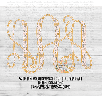 Marigold Monogram - Multiple Styles - Digital Download