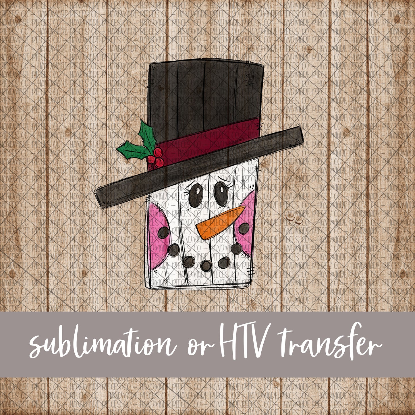 Snowman - Sublimation or HTV Transfer