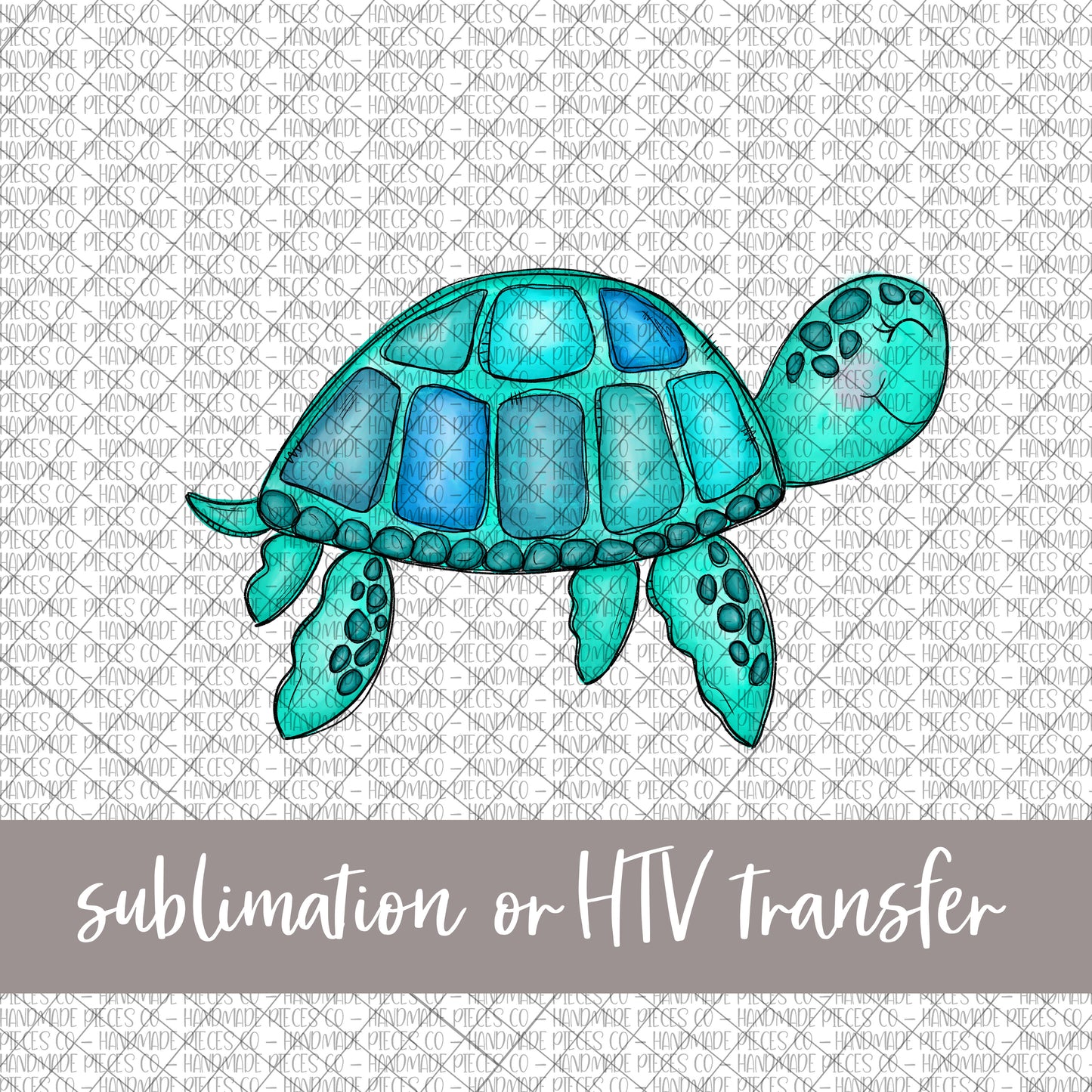 Sea Turtle - Sublimation or HTV Transfer