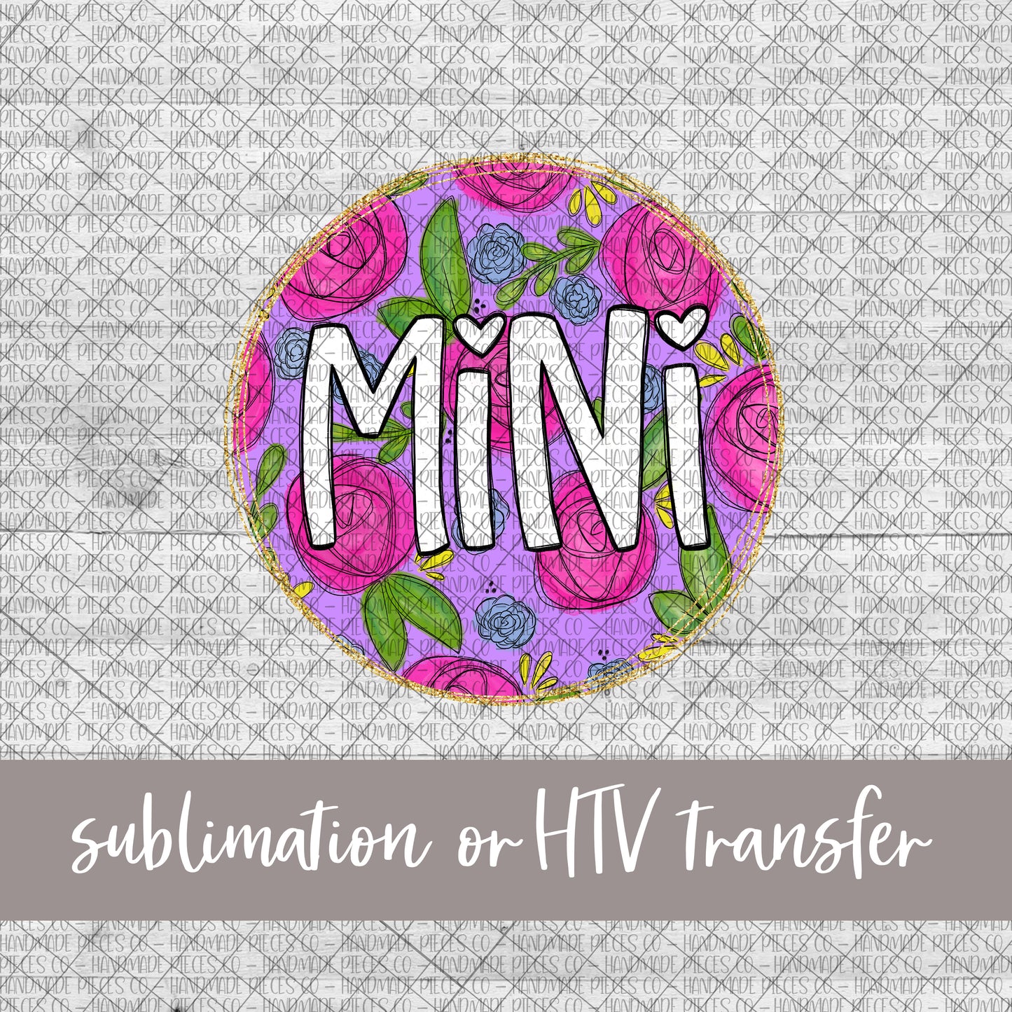 Mini Floral Frame - Sublimation or HTV Transfer