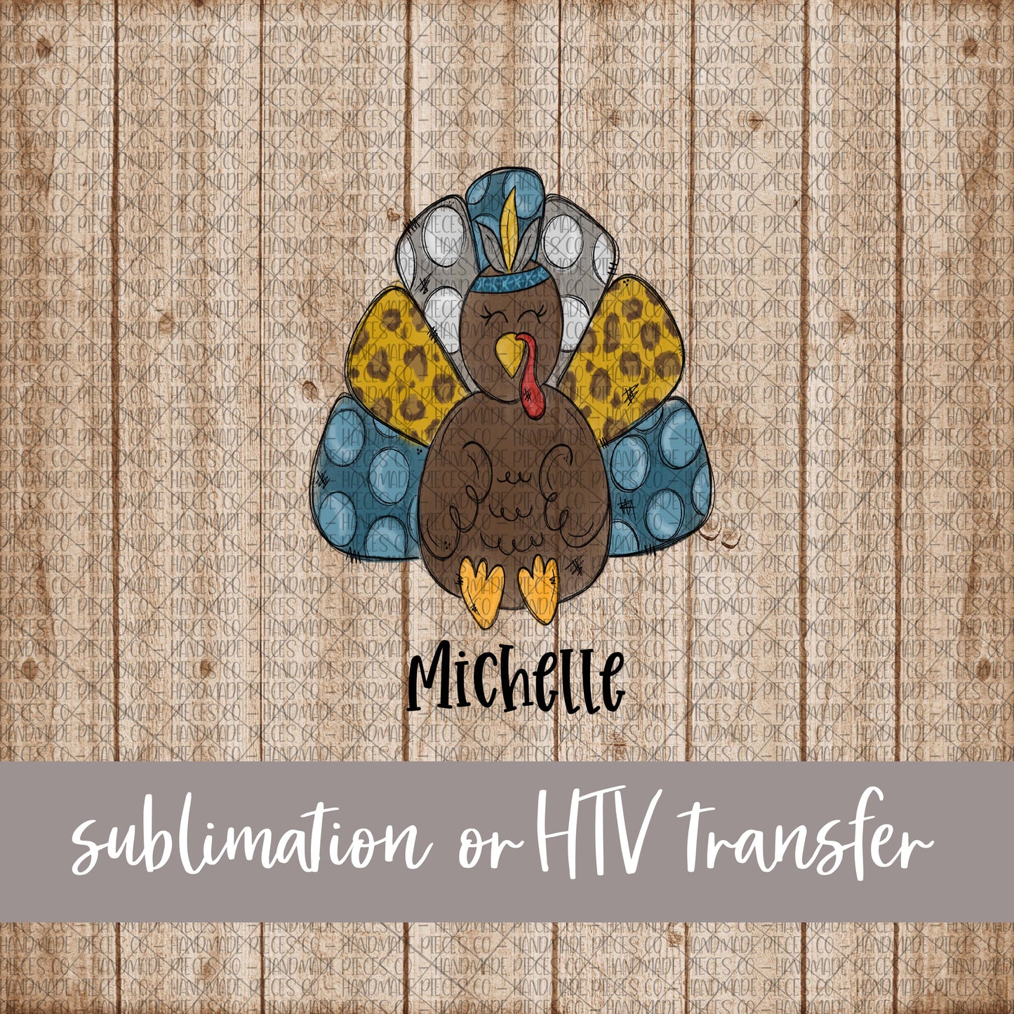 Turkey - Name Optional - Sublimation or HTV Transfer