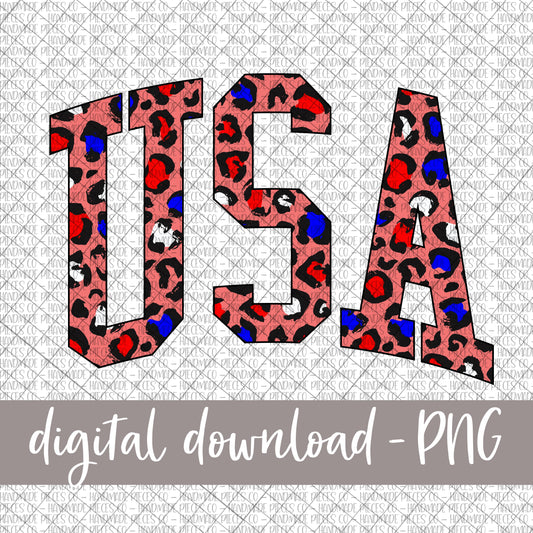 USA, Leopard Patriotic Version 1, Curved - Digital Download