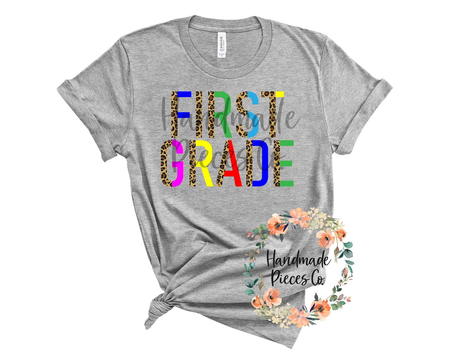 First Grade, Leopard Split - Sublimation or HTV Transfer