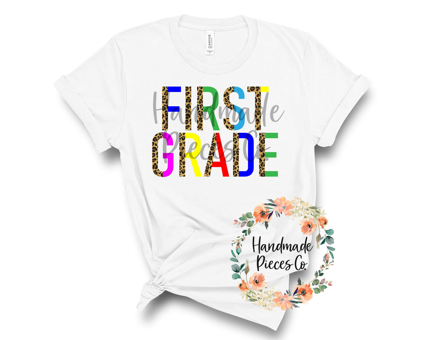 First Grade, Leopard Split - Sublimation or HTV Transfer