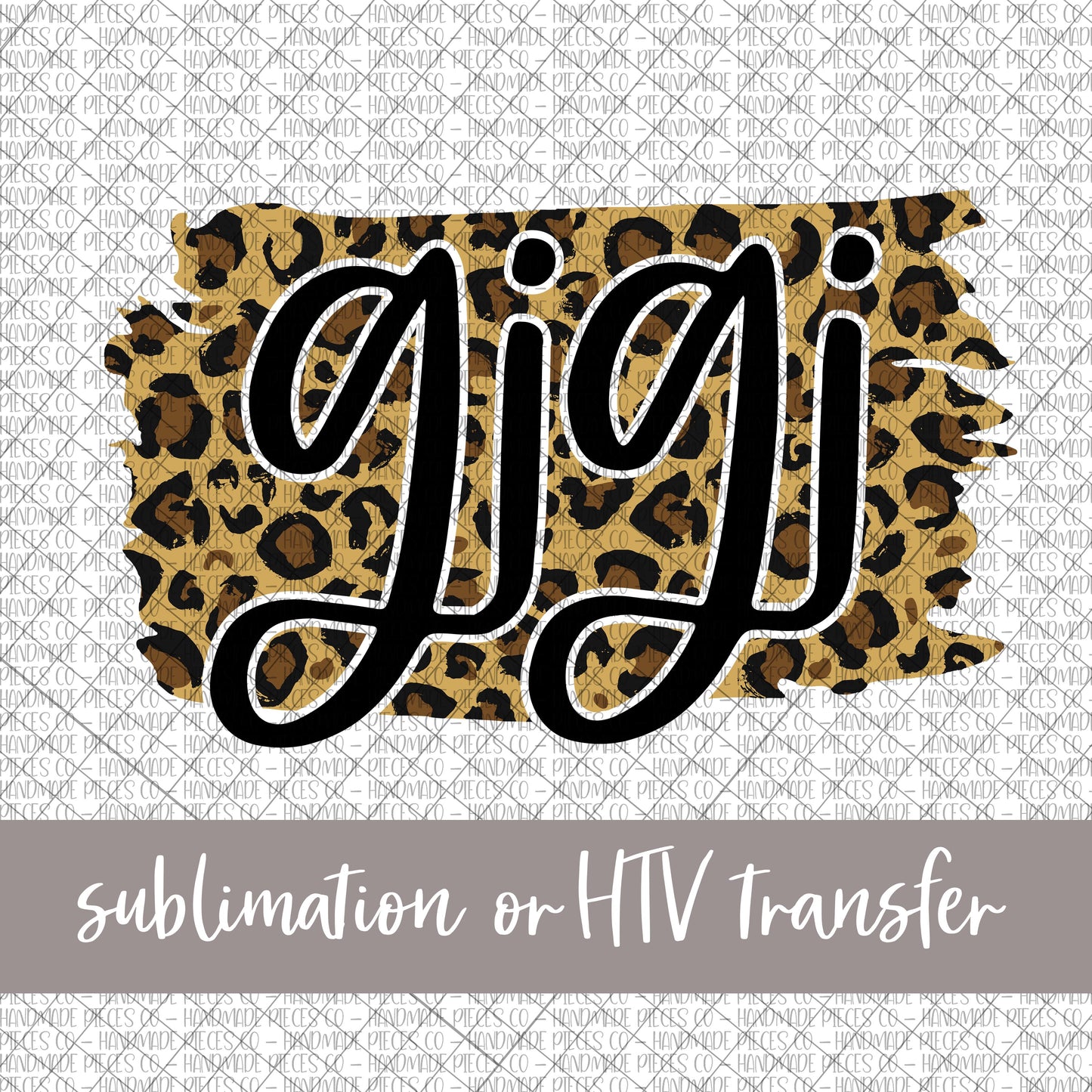 Gigi Brushstroke, Leopard - Sublimation or HTV Transfer