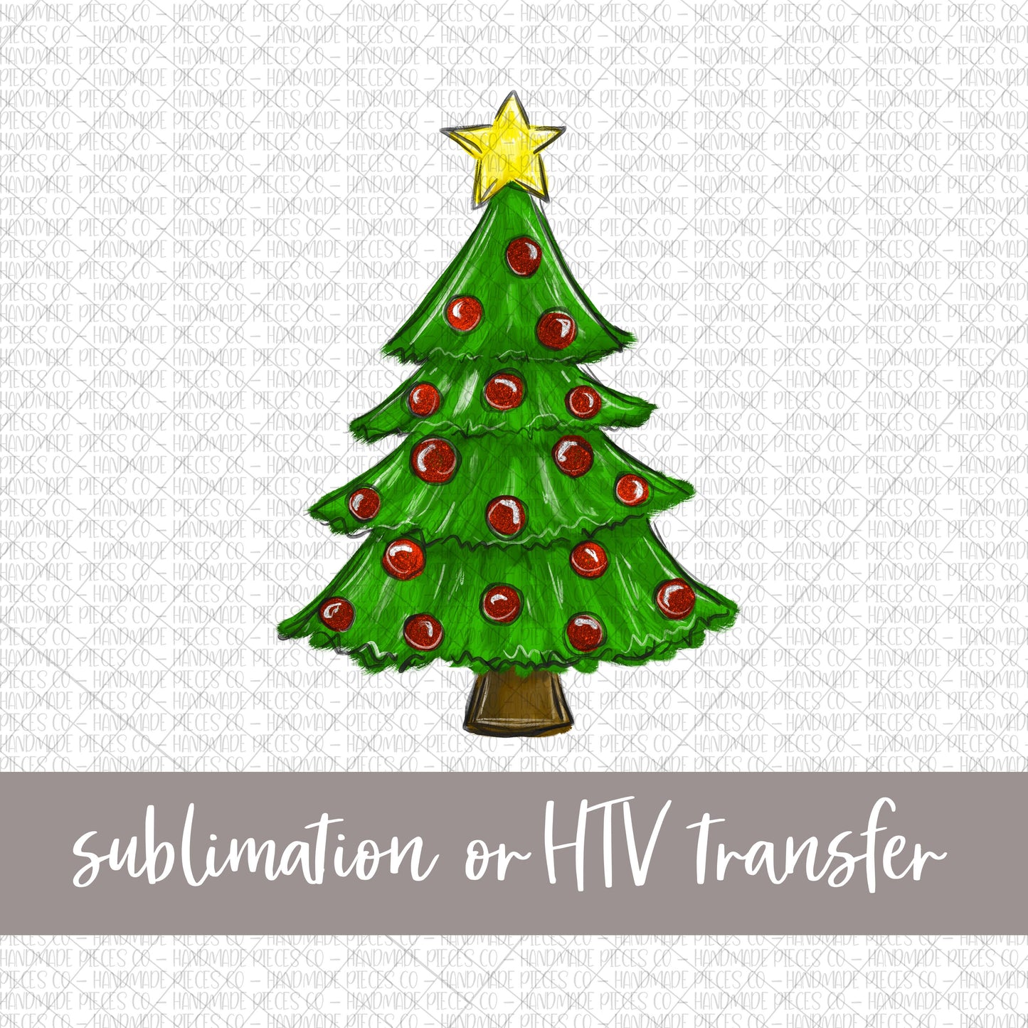 Christmas Tree -  Sublimation or HTV Transfer