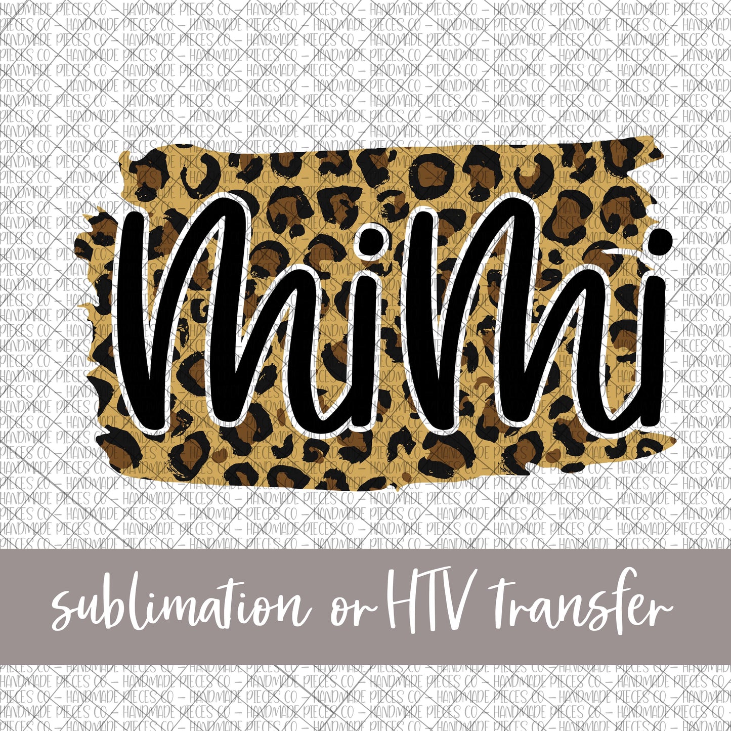 Mimi Brushstroke, Leopard - Sublimation or HTV Transfer