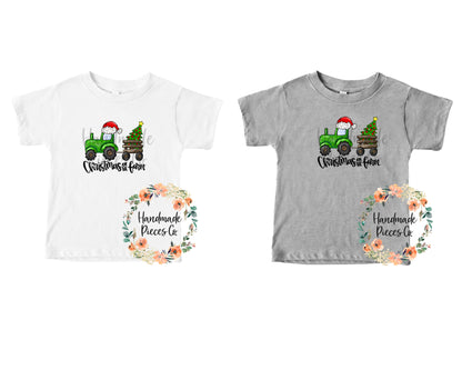 Christmas Tractor, Christmas on the Farm -  Sublimation or HTV Transfer