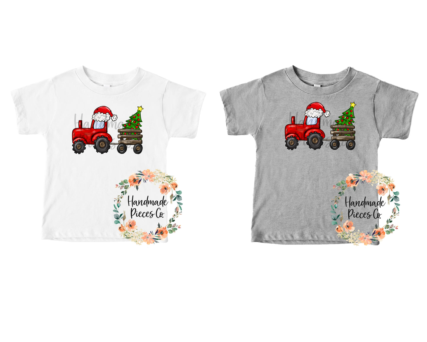 Christmas Tractor, Red -  Sublimation or HTV Transfer