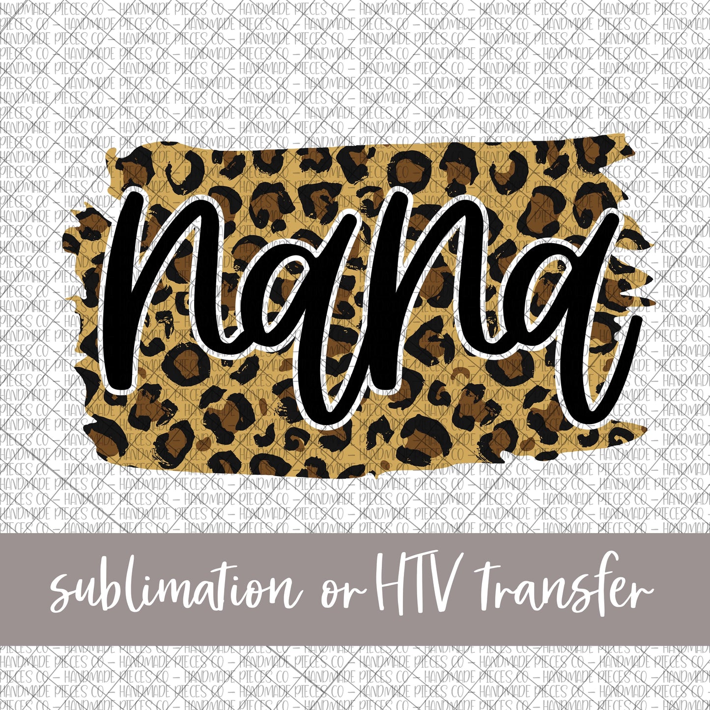 Nana Brushstroke, Leopard - Sublimation or HTV Transfer