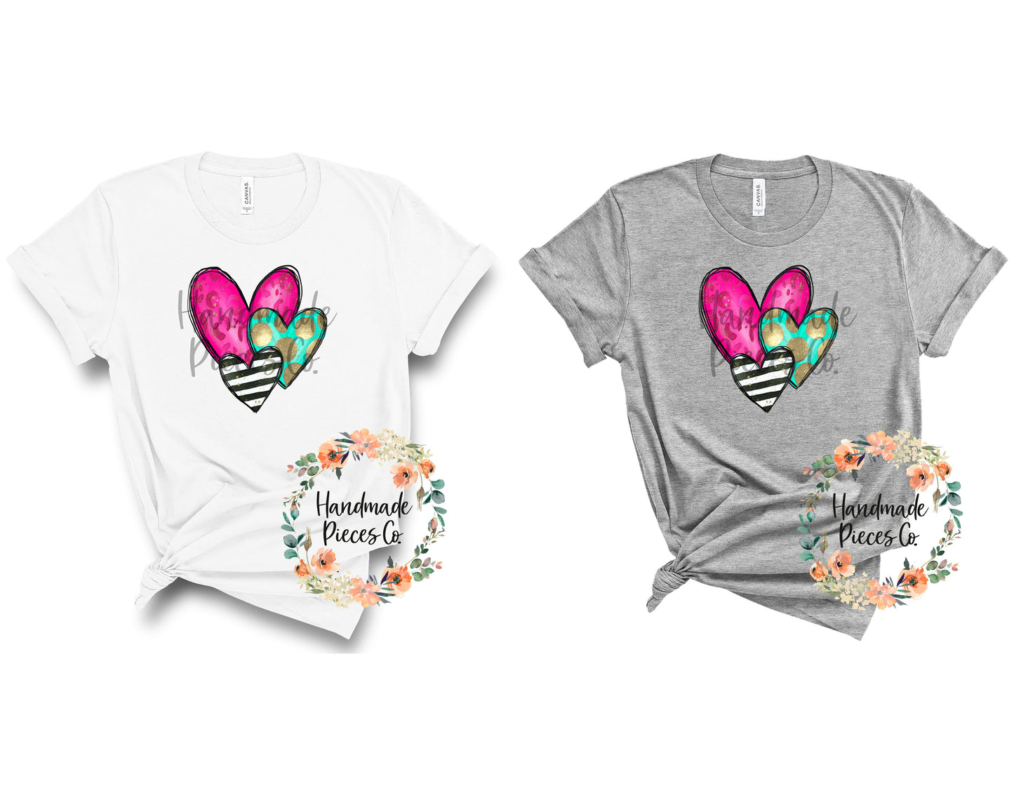 Heart Trio - Sublimation or HTV Transfer