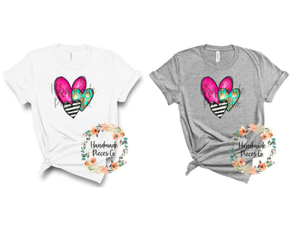 Heart Trio - Sublimation or HTV Transfer