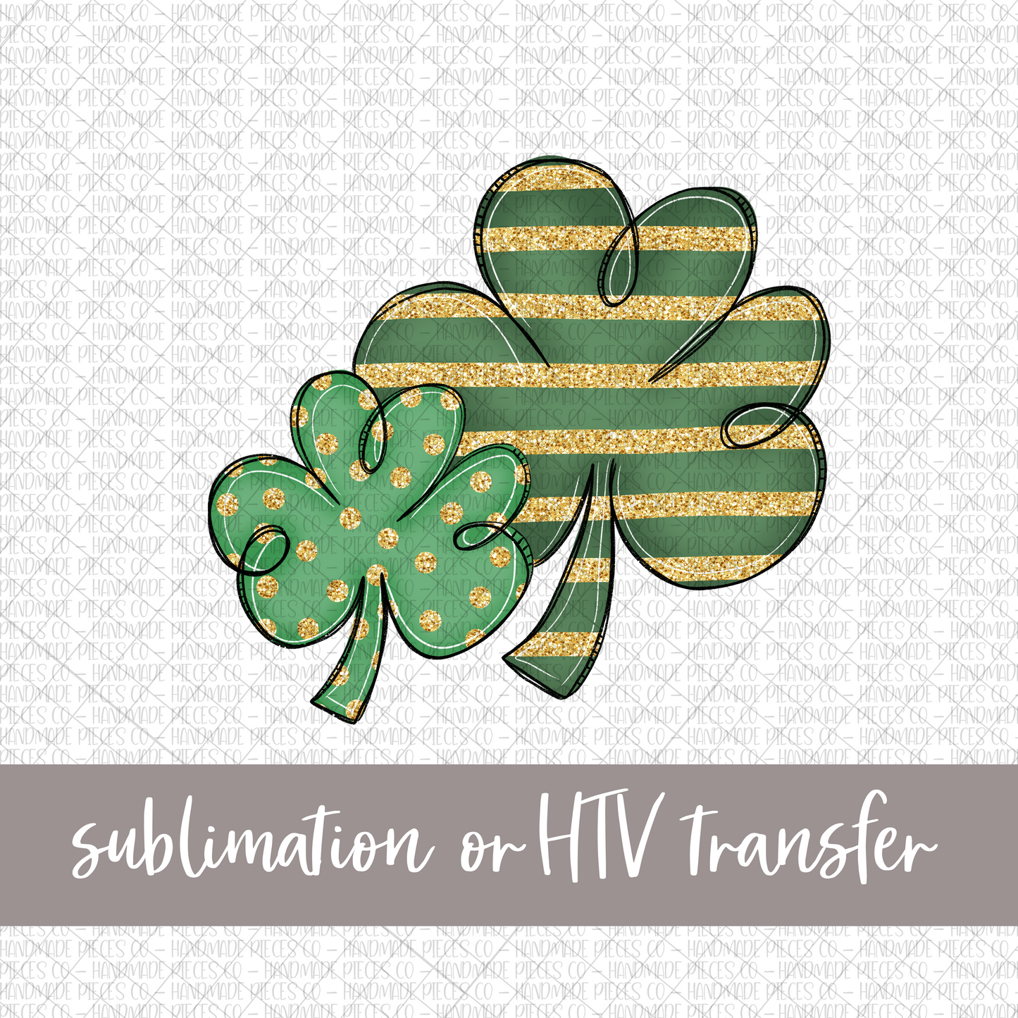 Shamrock, Double - Sublimation or HTV Transfer