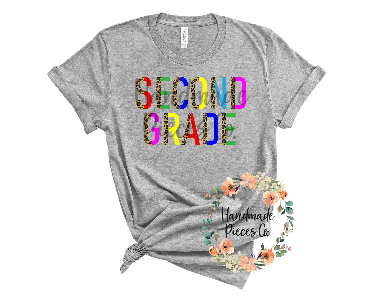 Second Grade, Leopard Split - Sublimation or HTV Transfer