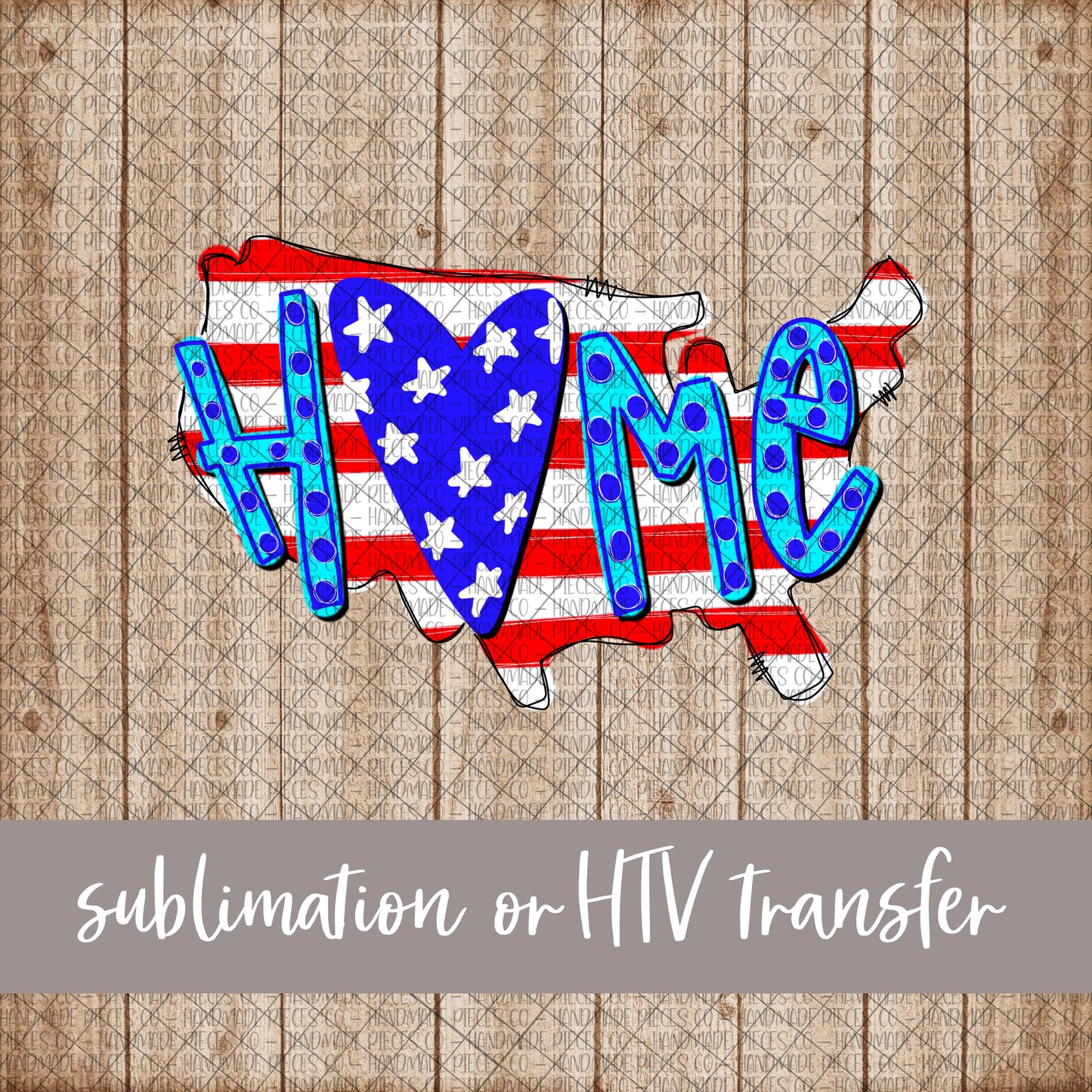 USA Silhouette - Sublimation or HTV Transfer