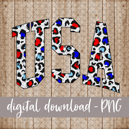 USA, Leopard Patriotic Version 2, Curved - Digital Download