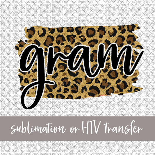 Gram Brushstroke, Leopard - Sublimation or HTV Transfer