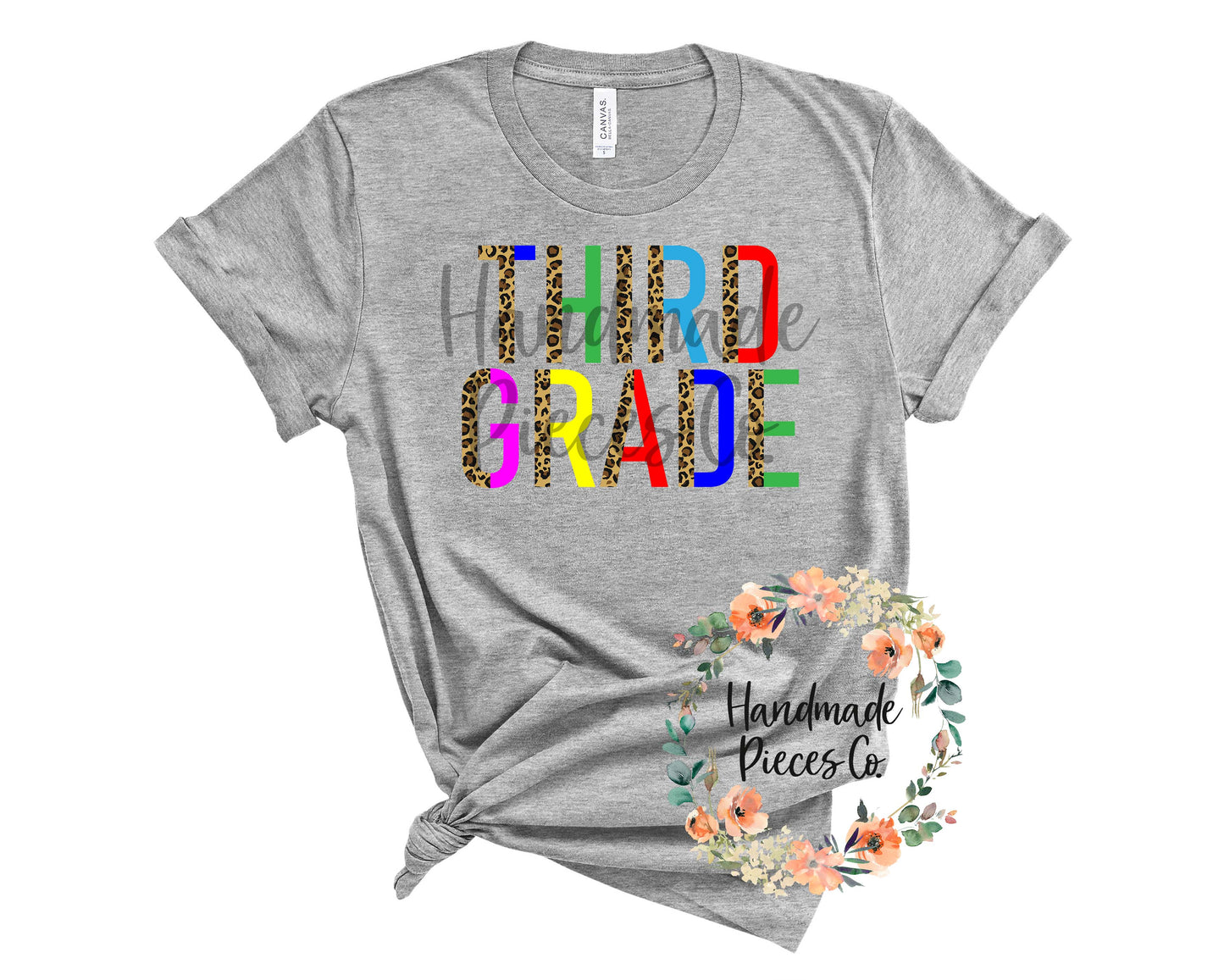 Third Grade, Leopard Split - Sublimation or HTV Transfer