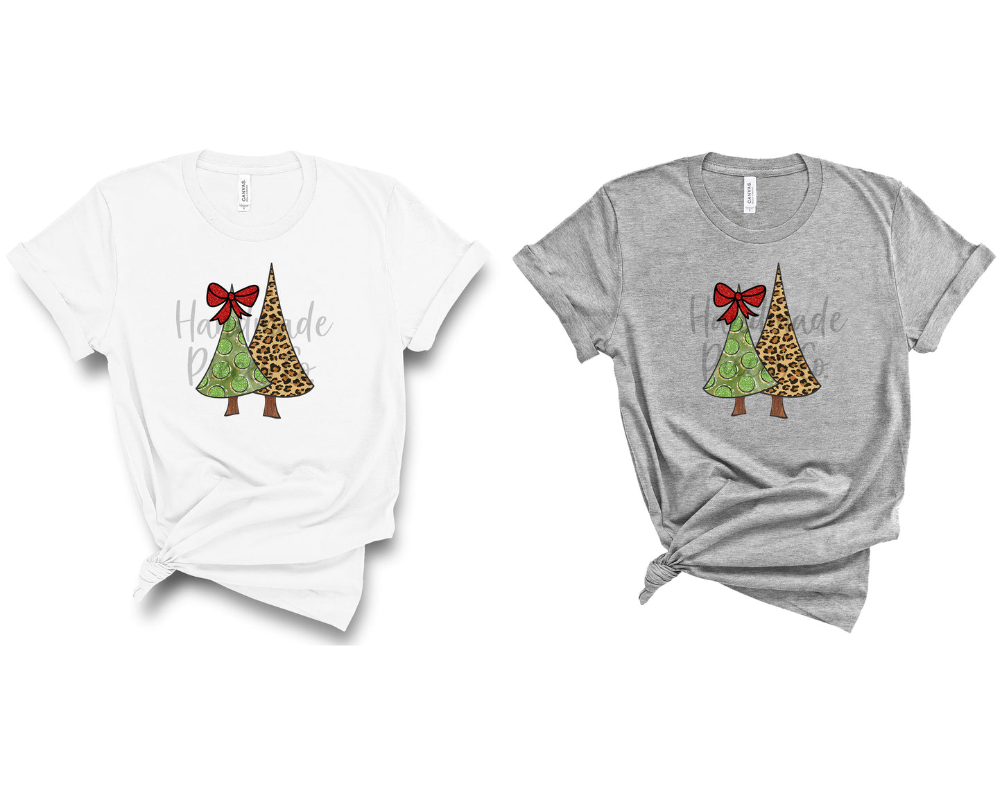 Christmas Tree Duo, Leopard -  Sublimation or HTV Transfer