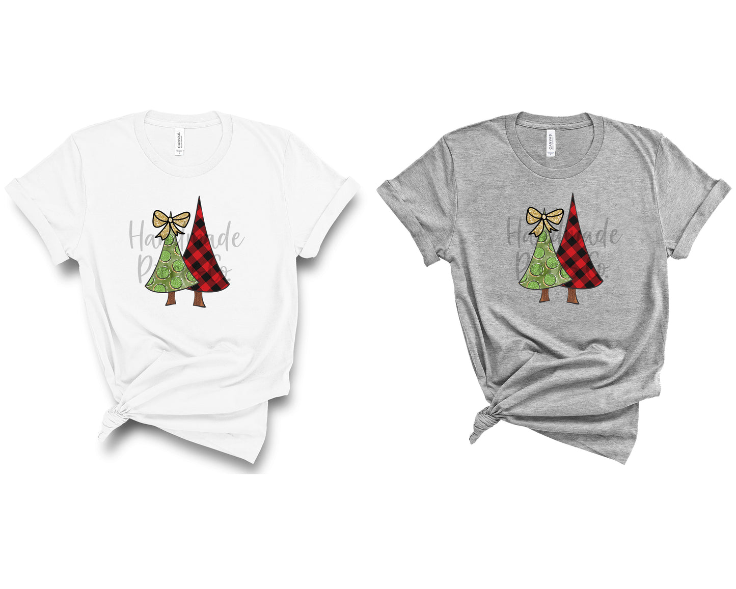 Christmas Tree Duo, Plaid -  Sublimation or HTV Transfer