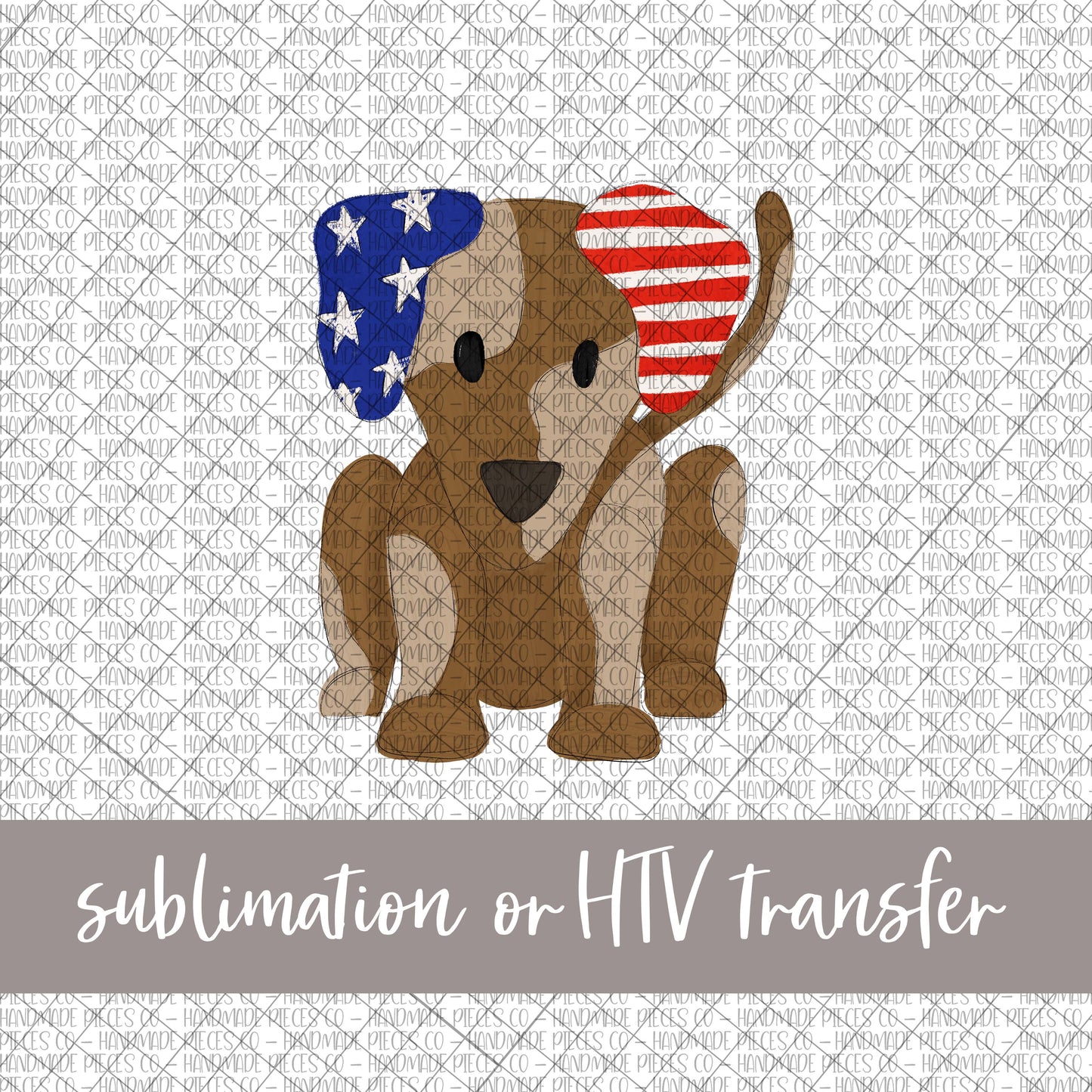 Patriotic Puppy - Sublimation or HTV Transfer