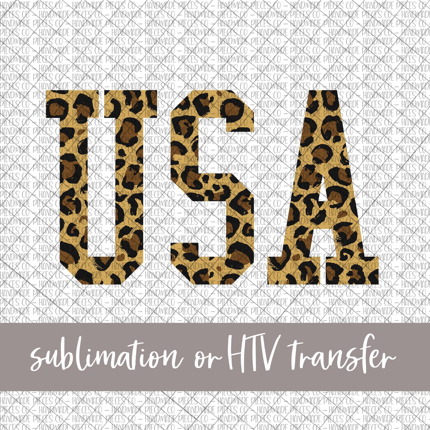 USA, Leopard - Sublimation or HTV Transfer