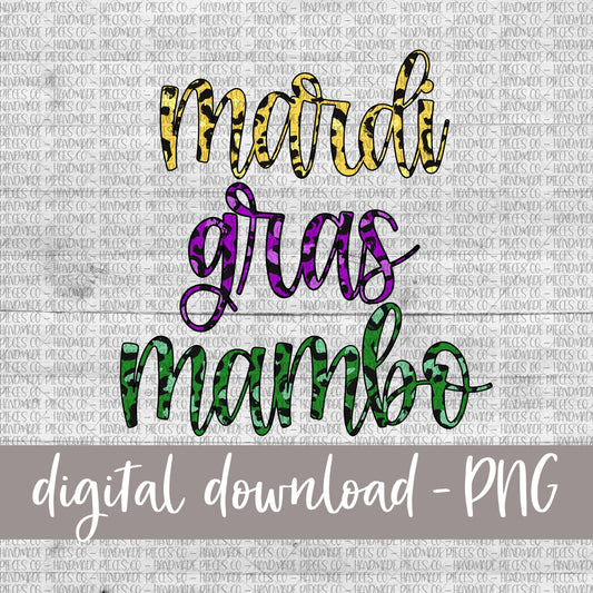 Mardi Gras Mambo - Mardi Gras Leopard Print - Digital Download