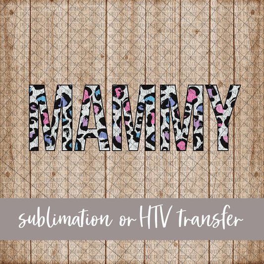 Mamaw, Leopard Spring Pastel - Sublimation or HTV Transfer