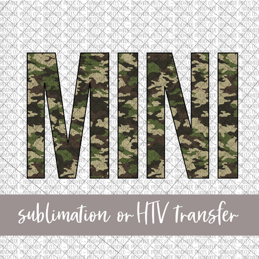 Mini, Camouflage - Sublimation or HTV Transfer