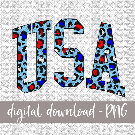 USA, Leopard Patriotic Version 3, Curved - Digital Download