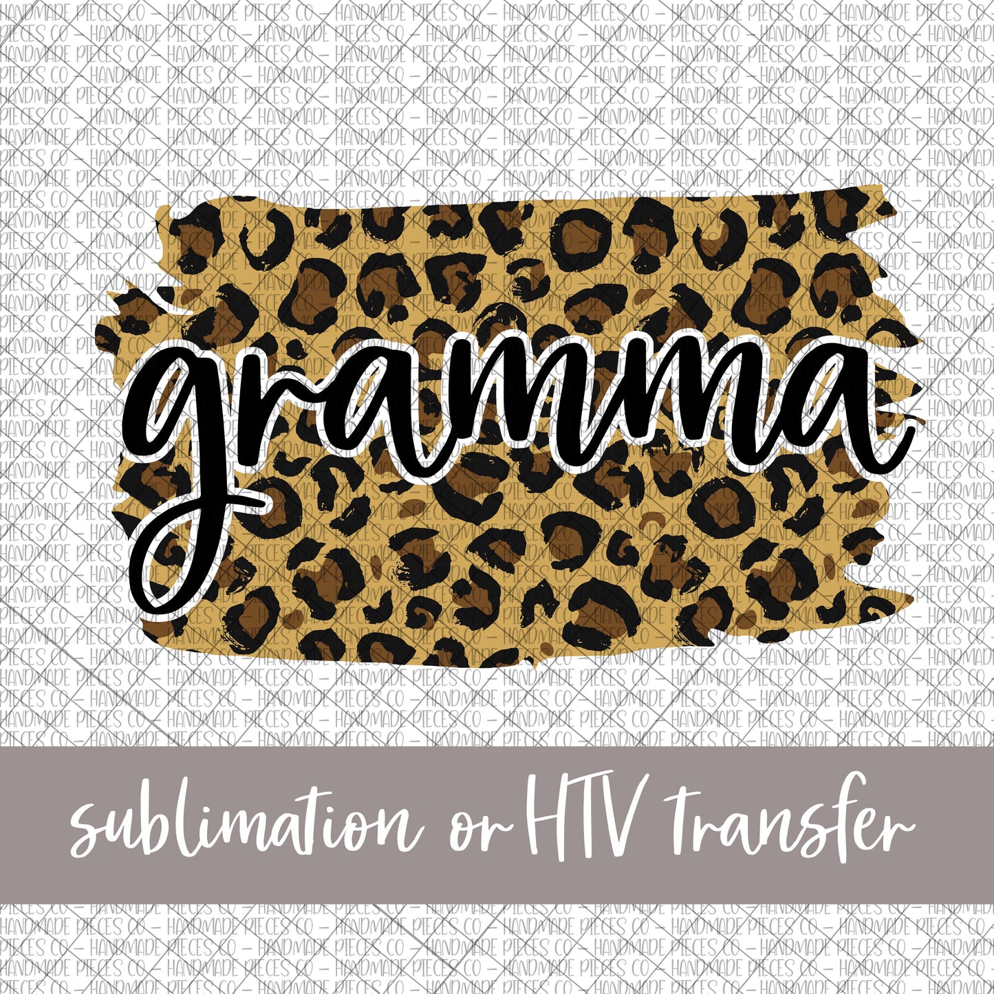 Gramma Brushstroke, Leopard - Sublimation or HTV Transfer