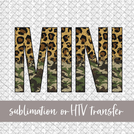 Mini, Leopard Camo Split - Sublimation or HTV Transfer