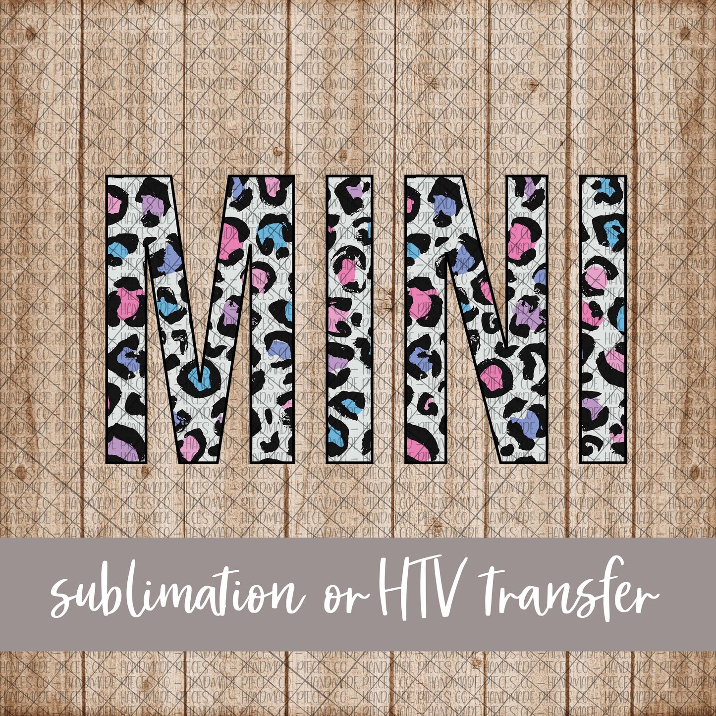 Mini, Leopard Spring Pastel - Sublimation or HTV Transfer