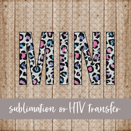 Mini, Leopard Spring Pastel - Sublimation or HTV Transfer